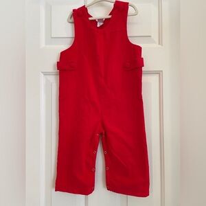 Stitchy Fish Ezra Corduroy Longall, Red, 18M